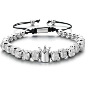 Unbranded (Silver) Crown Fashion Bracelet Jewelry Gifts For Men Boyfriend Husband Son Adju Unbranded (Silver) Crown Fashion Bracelet Jewelry Gifts For Men Boyfriend Husband Son Adju