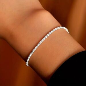 Unbranded (silver) 1pc Shiny And Dazzling Bracelet, Minimalist Style, Suitable For Daily D Unbranded (silver) 1pc Shiny And Dazzling Bracelet, Minimalist Style, Suitable For Daily D