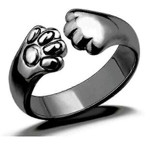 Unbranded Cute Cat Paw Ring Men's Women's Open Ring Rose Gold Black Silver Alloy Adjustabl Unbranded Cute Cat Paw Ring Men's Women's Open Ring Rose Gold Black Silver Alloy Adjustabl