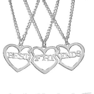 Unbranded Best Friends Necklace for 3, Sister Bracelet for 3 Bff Matching Heart Pendant Lo Unbranded Best Friends Necklace for 3, Sister Bracelet for 3 Bff Matching Heart Pendant Lo