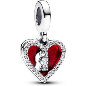 Unbranded (Red Heart & Keyhole Double Dangle) ( friendship triple dangle charm ) Unbranded (Red Heart & Keyhole Double Dangle) ( friendship triple dangle charm )