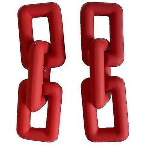 Unbranded (Red) Chunky Chain Earrings Chain Dangle Earrings Paperclip Chain Ear Drop Unbranded (Red) Chunky Chain Earrings Chain Dangle Earrings Paperclip Chain Ear Drop