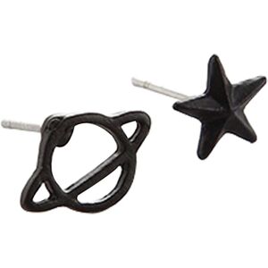Maxpower Fashion Star Saturn Planet Shape Ear Studs Earrings Unisex Cute Piercing Jewelry Maxpower Fashion Star Saturn Planet Shape Ear Studs Earrings Unisex Cute Piercing Jewelry
