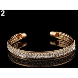 Maxpower Lady's 2 Rows Crystal Rhinestone Bangle Wristband Cuff Open Bracelet Jewelr Maxpower Lady's 2 Rows Crystal Rhinestone Bangle Wristband Cuff Open Bracelet Jewelr