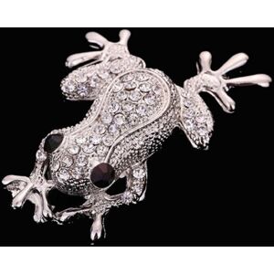 Maxpower Frog Shape Carve Shining Rhinestone Decor Brooch Pin Jewelry Gift Maxpower Frog Shape Carve Shining Rhinestone Decor Brooch Pin Jewelry Gift