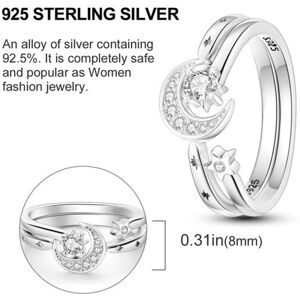 Maxpower (as the picture, 9) 925 Sterling Silver Sun Rainbow Ring Butterfly Rings Beaded Maxpower (as the picture, 9) 925 Sterling Silver Sun Rainbow Ring Butterfly Rings Beaded