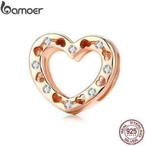 Maxpower (Love shape) Bamoer Authentic 925 Sterling Silver Square Hole Fine Bead Charm Fi Maxpower (Love shape) Bamoer Authentic 925 Sterling Silver Square Hole Fine Bead Charm Fi