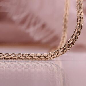 Maxpower (as the picture, 4mm*55CM) Rose Gold Color Italian Craft Handmade Necklace For B Maxpower (as the picture, 4mm*55CM) Rose Gold Color Italian Craft Handmade Necklace For B