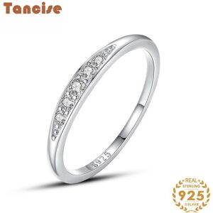 Maxpower (silver, 5) Tancise Classic 925 Sterling Silver Zircon Ring Ladies Jewelry Wedd Maxpower (silver, 5) Tancise Classic 925 Sterling Silver Zircon Ring Ladies Jewelry Wedd