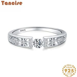 Maxpower (silver, 5) Tancise Classic 925 Sterling Silver Zircon Ring Ladies Jewelry Wedd Maxpower (silver, 5) Tancise Classic 925 Sterling Silver Zircon Ring Ladies Jewelry Wedd