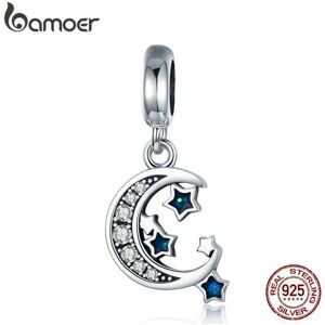 Maxpower (SCC639) Bamoer Authentic 925 Sterling Silver Sparkling Sky Moon & Star Clear Cz Maxpower (SCC639) Bamoer Authentic 925 Sterling Silver Sparkling Sky Moon & Star Clear Cz