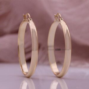 Maxpower (rose gold, 4cm) Large Hoop Earrings Trendy Fashionable Personalized Magazine St Maxpower (rose gold, 4cm) Large Hoop Earrings Trendy Fashionable Personalized Magazine St