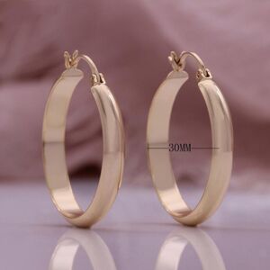 Maxpower (rose gold, 3cm) Large Hoop Earrings Trendy Fashionable Personalized Magazine St Maxpower (rose gold, 3cm) Large Hoop Earrings Trendy Fashionable Personalized Magazine St