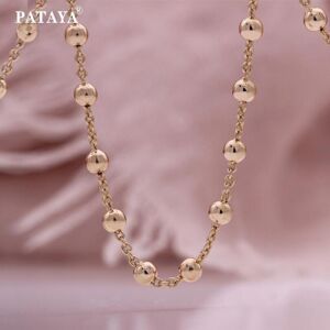 Maxpower (19CM) Pataya Rose Gold Color Bracelet Necklace Exquisite Girl Fresh Round Bead Maxpower (19CM) Pataya Rose Gold Color Bracelet Necklace Exquisite Girl Fresh Round Bead