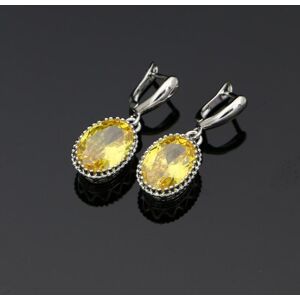 Maxpower (yellow) Oval Purple Stones Dangle Earrings Silver Color Jewelry Drop Earring Fo Maxpower (yellow) Oval Purple Stones Dangle Earrings Silver Color Jewelry Drop Earring Fo