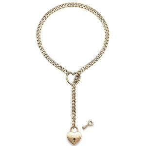 Maxpower (golden) 1pc Fashion Womens Slip Chain Necklace Heart O-ring Rock Cuban Long Nec Maxpower (golden) 1pc Fashion Womens Slip Chain Necklace Heart O-ring Rock Cuban Long Nec