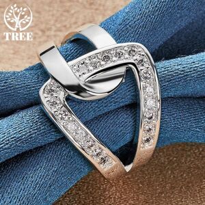 Maxpower (9#) 925 Sterling Silver Geometry Aaa Zircon Ring Jewelry Maxpower (9#) 925 Sterling Silver Geometry Aaa Zircon Ring Jewelry