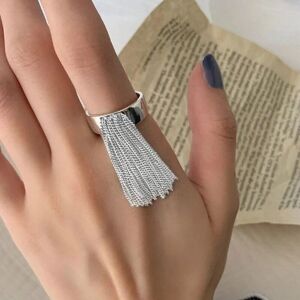 Maxpower (as the picture, 2) Gothic Wide Edge Chain Tassel Rings Women Hip Hop Punk Vinta Maxpower (as the picture, 2) Gothic Wide Edge Chain Tassel Rings Women Hip Hop Punk Vinta