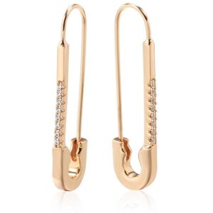 Maxpower (as the picture) Personality Pin Design Drop Earrings For Women Fashion Zircon M Maxpower (as the picture) Personality Pin Design Drop Earrings For Women Fashion Zircon M