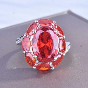 Maxpower (red, Open) Sace Gems Classic Copper Alloy Zircon Ring Ladies Jewelry Wedding Pr Maxpower (red, Open) Sace Gems Classic Copper Alloy Zircon Ring Ladies Jewelry Wedding Pr