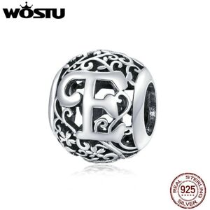 Maxpower (E) Wostu Authentic Original 925 Sterling Silver Mori Letter A-z Charm Beads For Maxpower (E) Wostu Authentic Original 925 Sterling Silver Mori Letter A-z Charm Beads For