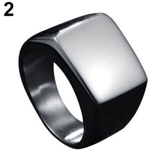 Maxpower (silver, US 12) Fashion Men Stainless Steel Plain Square Wedding Finger Ring Ban Maxpower (silver, US 12) Fashion Men Stainless Steel Plain Square Wedding Finger Ring Ban