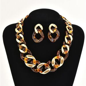 Maxpower (as the picture) Chunky Chain Earrings Necklace For Women Punk Acrylic Choker Vi Maxpower (as the picture) Chunky Chain Earrings Necklace For Women Punk Acrylic Choker Vi