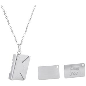 Maxpower (as the picture) "stylish Titanium Steel Envelope Pendant Couple Necklace W Maxpower (as the picture) "stylish Titanium Steel Envelope Pendant Couple Necklace W
