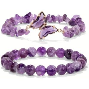 Maxpower (purple, L0388) "handmade High-end Amethyst Butterfly Stone Bracelet For Wo Maxpower (purple, L0388) "handmade High-end Amethyst Butterfly Stone Bracelet For Wo