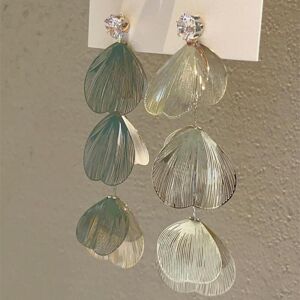Maxpower (Silver) Metal Ginkgo Leaf Tassel Earrings for Women European and American Exag Maxpower (Silver) Metal Ginkgo Leaf Tassel Earrings for Women European and American Exag