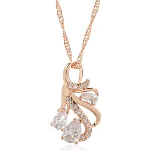 Maxpower (as the picture) Vintage Design Geometric Zircon Women Pendant Water Wave Chain Maxpower (as the picture) Vintage Design Geometric Zircon Women Pendant Water Wave Chain