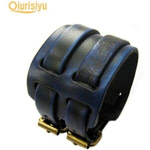 Maxpower (blue) Men 2 Layer Punk Wide Belt Faux Leather Bracelet Wristband Cuff Bangle Gi Maxpower (blue) Men 2 Layer Punk Wide Belt Faux Leather Bracelet Wristband Cuff Bangle Gi