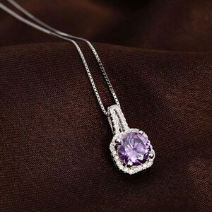 Maxpower (purple) Lindon Fashion Necklace Zircon Pendant Women Wedding Gift Fine Jeweller Maxpower (purple) Lindon Fashion Necklace Zircon Pendant Women Wedding Gift Fine Jeweller