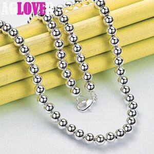 Maxpower (45cm) 925 Sterling Silver 6mm Smooth Beads Ball Chain Necklace Jewelry Maxpower (45cm) 925 Sterling Silver 6mm Smooth Beads Ball Chain Necklace Jewelry