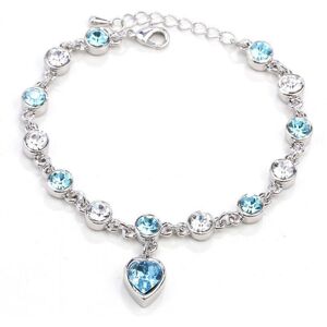 Maxpower (sea blue) Cherish Love Crystal Bracelet Girls Accessories Fashion Jewelry Ladie Maxpower (sea blue) Cherish Love Crystal Bracelet Girls Accessories Fashion Jewelry Ladie
