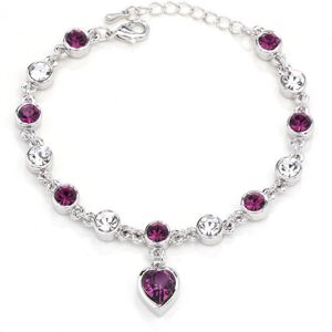 Maxpower (purple) Cherish Love Crystal Bracelet Girls Accessories Fashion Jewelry Ladies Maxpower (purple) Cherish Love Crystal Bracelet Girls Accessories Fashion Jewelry Ladies