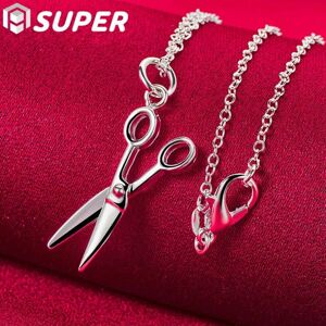 Maxpower (45cm) 925 Sterling Silver 18 Inch Chain Scissors Pendant Necklace Jewelry Maxpower (45cm) 925 Sterling Silver 18 Inch Chain Scissors Pendant Necklace Jewelry