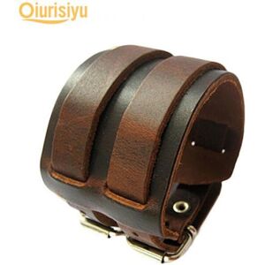 Maxpower (brown) Men 2 Layer Punk Wide Belt Faux Leather Bracelet Wristband Cuff Bangle G Maxpower (brown) Men 2 Layer Punk Wide Belt Faux Leather Bracelet Wristband Cuff Bangle G