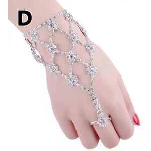 Maxpower (silver, D) 1pc Wedding Hand Chain Dance Bracelet One Piece Bracelet Finger Chai Maxpower (silver, D) 1pc Wedding Hand Chain Dance Bracelet One Piece Bracelet Finger Chai