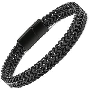 Maxpower (black, 21cm) Double Chain Magnetic Bracelet Fashion Personality Men Punk Hip Ho Maxpower (black, 21cm) Double Chain Magnetic Bracelet Fashion Personality Men Punk Hip Ho