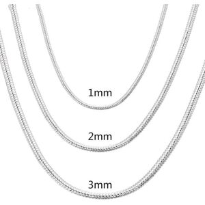 Maxpower (2mm-75cm) 925 Sterling Silver 1-3mm Snake Chain Fashion Wedding Necklace Maxpower (2mm-75cm) 925 Sterling Silver 1-3mm Snake Chain Fashion Wedding Necklace