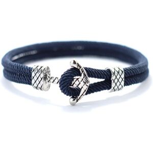 Maxpower (navy) 4mm Handmade Milan Rope Bracelet Antique Silver Color Anchor Braclet For Maxpower (navy) 4mm Handmade Milan Rope Bracelet Antique Silver Color Anchor Braclet For