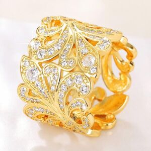 Maxpower (gold, Q107, number 8) "cao Shi French Light Luxury Floral Palace Ring - El Maxpower (gold, Q107, number 8) "cao Shi French Light Luxury Floral Palace Ring - El