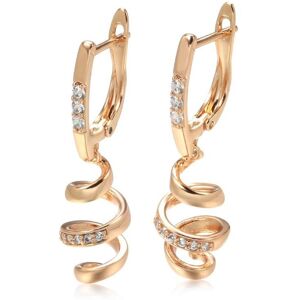 Maxpower (as the picture) Micro Set Zircon Spiral Pendant Statement Earrings Women's Maxpower (as the picture) Micro Set Zircon Spiral Pendant Statement Earrings Women's