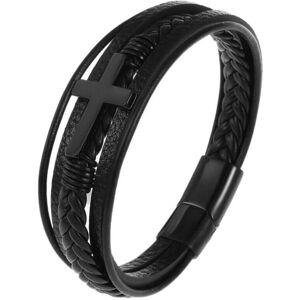Maxpower (black) Charm Jewelry Handmade Weave Leather Cross Bracelet Men Maxpower (black) Charm Jewelry Handmade Weave Leather Cross Bracelet Men
