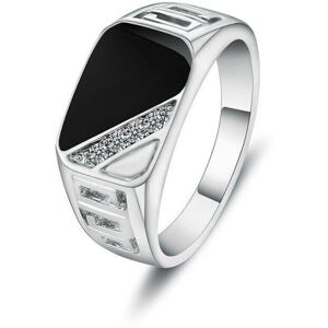Maxpower (silver, 5) Men's Fashion Ring Classic Square Black Zircon Fashion Jewelry Maxpower (silver, 5) Men's Fashion Ring Classic Square Black Zircon Fashion Jewelry