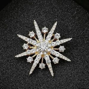 Maxpower (gold) Luxury High Quality Rhinestone Star Brooch Crystal Corsage Suit Coat Badg Maxpower (gold) Luxury High Quality Rhinestone Star Brooch Crystal Corsage Suit Coat Badg