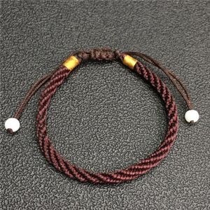 Maxpower (brown) Lucky Charm Bracelets & Bangles For Women Men Handmade Knots Rope Budda Maxpower (brown) Lucky Charm Bracelets & Bangles For Women Men Handmade Knots Rope Budda