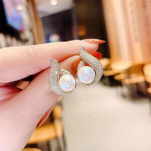 Maxpower (as the picture) Luxury Mermaid Pearl Earrings Women's Fashion Zircon Fisht Maxpower (as the picture) Luxury Mermaid Pearl Earrings Women's Fashion Zircon Fisht