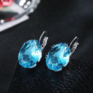 Maxpower (sea blue, 1) Valentines Day Gift Crystal Big Stone Drop Earrings Fashion Elega Maxpower (sea blue, 1) Valentines Day Gift Crystal Big Stone Drop Earrings Fashion Elega